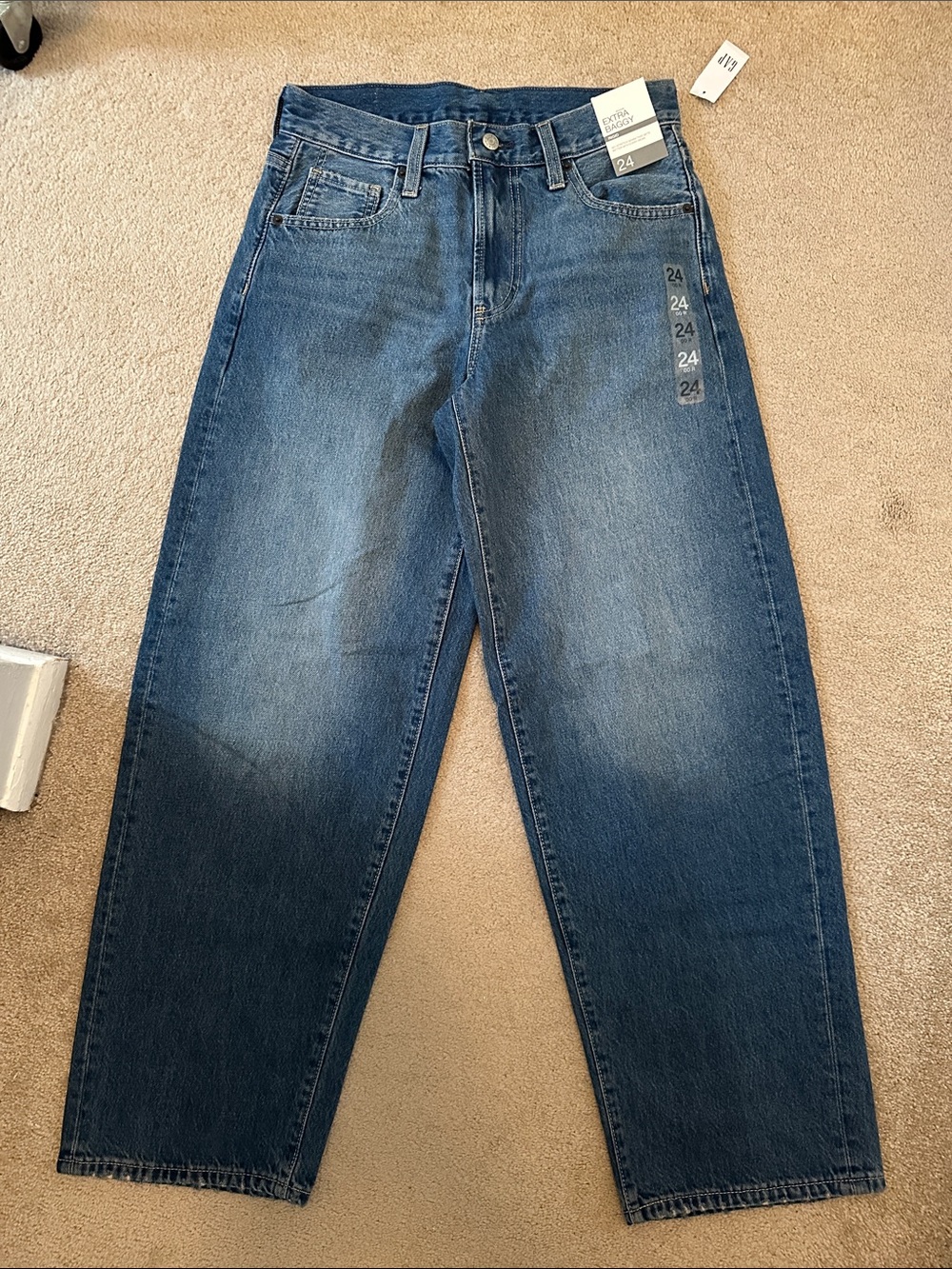 NWT Hailey Bieber Extra Baggy 24 Gap Jean